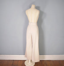 Load image into Gallery viewer, 70s HIGH WAIST STONE / CREAM-BEIGE COLOURED TROUSERS - 26-27&quot;