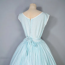 Load image into Gallery viewer, 50s HORROCKSES FOR RICHARD SHOPS GREEN FLORAL FULL SKIRTED DRESS - S