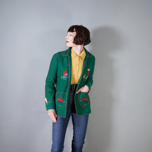 Load image into Gallery viewer, 50s LOPEZ GREEN MEXICAN TOURIST / SOUVENIR FELT APPLIQUE JACKET - S-M