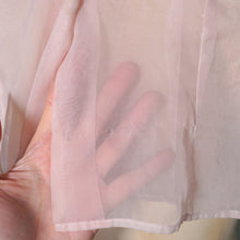 Load image into Gallery viewer, 50s DELICATE PASTEL PINK SHEER RUCHED LACE BLOUSE - M