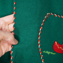 Load image into Gallery viewer, 50s LOPEZ GREEN MEXICAN TOURIST / SOUVENIR FELT APPLIQUE JACKET - S-M