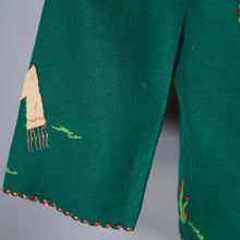 Load image into Gallery viewer, 50s LOPEZ GREEN MEXICAN TOURIST / SOUVENIR FELT APPLIQUE JACKET - S-M