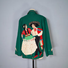 Load image into Gallery viewer, 50s LOPEZ GREEN MEXICAN TOURIST / SOUVENIR FELT APPLIQUE JACKET - S-M