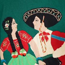 Load image into Gallery viewer, 50s LOPEZ GREEN MEXICAN TOURIST / SOUVENIR FELT APPLIQUE JACKET - S-M