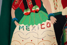 Load image into Gallery viewer, 50s LOPEZ GREEN MEXICAN TOURIST / SOUVENIR FELT APPLIQUE JACKET - S-M