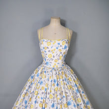 Load image into Gallery viewer, 50s UNLABELED HORROCKSES APPLE AND CHERRY FLORAL PRINT SUN DRESS - S