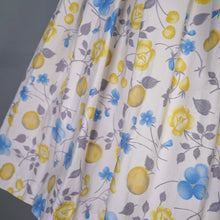 Load image into Gallery viewer, 50s UNLABELED HORROCKSES APPLE AND CHERRY FLORAL PRINT SUN DRESS - S