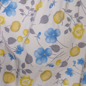 50s UNLABELED HORROCKSES APPLE AND CHERRY FLORAL PRINT SUN DRESS - S