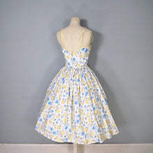 Load image into Gallery viewer, 50s UNLABELED HORROCKSES APPLE AND CHERRY FLORAL PRINT SUN DRESS - S