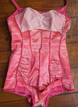 Load image into Gallery viewer, 50s 60s &quot;BRETTLES&quot; CANDY PINK RUCHED SWIMSUIT - XS-S