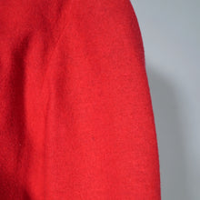 Load image into Gallery viewer, 50s RED WOOL MEXICAN EMBROIDERED TOURIST JACKET WITH PUFF SLEEVE - S