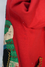Load image into Gallery viewer, 50s RED WOOL MEXICAN EMBROIDERED TOURIST JACKET WITH PUFF SLEEVE - S