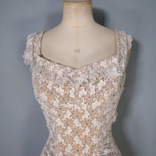 Load image into Gallery viewer, 50s DE WEESE LACE SPIDER WEB AND BUTTERFLY RHINESTONED SWIMSUIT - XS