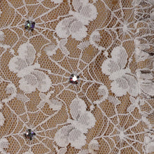 Load image into Gallery viewer, 50s DE WEESE LACE SPIDER WEB AND BUTTERFLY RHINESTONED SWIMSUIT - XS