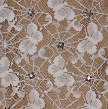 Load image into Gallery viewer, 50s DE WEESE LACE SPIDER WEB AND BUTTERFLY RHINESTONED SWIMSUIT - XS