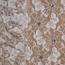 Load image into Gallery viewer, 50s DE WEESE LACE SPIDER WEB AND BUTTERFLY RHINESTONED SWIMSUIT - XS