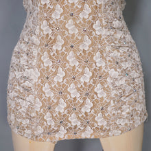 Load image into Gallery viewer, 50s DE WEESE LACE SPIDER WEB AND BUTTERFLY RHINESTONED SWIMSUIT - XS