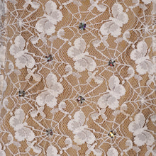 Load image into Gallery viewer, 50s DE WEESE LACE SPIDER WEB AND BUTTERFLY RHINESTONED SWIMSUIT - XS