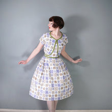 Load image into Gallery viewer, 50s SUN DRESS AND BOLERO JACKET IN NOVELTY FOLK ART PRINT - XS