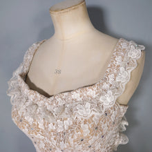 Load image into Gallery viewer, 50s DE WEESE LACE SPIDER WEB AND BUTTERFLY RHINESTONED SWIMSUIT - XS