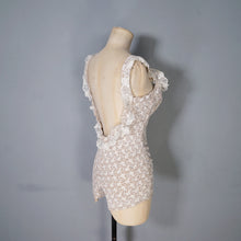 Load image into Gallery viewer, 50s DE WEESE LACE SPIDER WEB AND BUTTERFLY RHINESTONED SWIMSUIT - XS