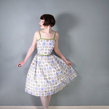 Load image into Gallery viewer, 50s SUN DRESS AND BOLERO JACKET IN NOVELTY FOLK ART PRINT - XS