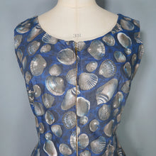 Load image into Gallery viewer, 50s LAZAR SPORTS BLUE GREY SHELL PRINT COTTON ROMPER / PLAYSUIT - XS