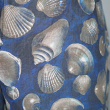 Load image into Gallery viewer, 50s LAZAR SPORTS BLUE GREY SHELL PRINT COTTON ROMPER / PLAYSUIT - XS