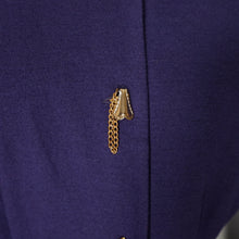 Load image into Gallery viewer, 40s KAHN OF MINNEAPOLIS 3 PIECE FINE PONTE WOOL SUIT / DRESS SET WITH CHAIN BUTTONS - S