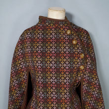 Load image into Gallery viewer, 70s ECLIPSE PURE WOOL BROWN WELSH WOOLLENS TAPESTRY CAPE - S-M