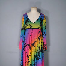 Load image into Gallery viewer, 70s &quot;MARISA&quot; RAINBOW FLORAL FLOWING EMPIRE MAXI DRESS - M-L