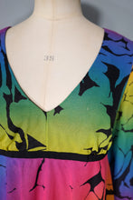 Load image into Gallery viewer, 70s &quot;MARISA&quot; RAINBOW FLORAL FLOWING EMPIRE MAXI DRESS - M-L