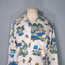 Load image into Gallery viewer, 70s AUTUMNAL NOVELTY PRINT MUSHROOM AND SNAIL PRINT SHIRT - L