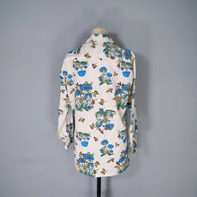 Load image into Gallery viewer, 70s AUTUMNAL NOVELTY PRINT MUSHROOM AND SNAIL PRINT SHIRT - L