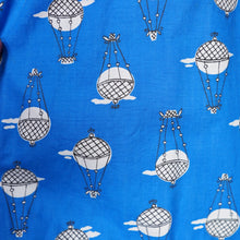 Load image into Gallery viewer, BLUE AND WHITE HOT AIR BALLOON NOVELTY PRINT 50s FULL SKIRT - 25"