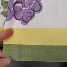 Load image into Gallery viewer, 50s WINE BOTTLE AND GRAPE BORDER PRINT WHITE COTTON FULL SKIRT - 26"