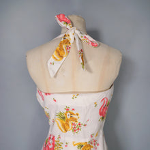 Load image into Gallery viewer, 70s PENELOPE PEEP SQUIRREL NOVELTY PRINT MINI HALTER DRESS - S