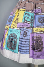 Load image into Gallery viewer, SPORTAVILLE 50s 60s "MUSIC HALL" MUSICAL SONG SHEET NOVELTY PRINT SKIRT - 26.5"