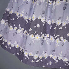 Load image into Gallery viewer, 50s EASTEX GREY FLORAL DAISY PRINT COTTON FULL SKIRT DRESS - XS-S