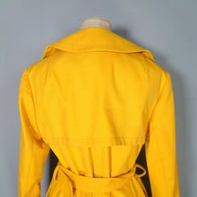 Load image into Gallery viewer, 60s BRIGHT YELLOW BELTED SPRING TRENCH COAT - S