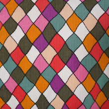 Load image into Gallery viewer, 80s CROPPED CORDUROY HARLEQUIN CIRCUSCORE SHIRT TOP - M