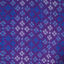 Load image into Gallery viewer, 70s WELSH WOOLLENS PURPLE AND BLUE TAPESTRY CAPE COAT - S-M