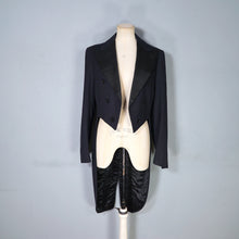 Load image into Gallery viewer, VINTAGE 60s? BLACK EVENING LONG BLACK TAILS / TAILCOAT - S-M