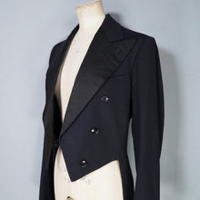 Load image into Gallery viewer, VINTAGE 60s? BLACK EVENING LONG BLACK TAILS / TAILCOAT - S-M