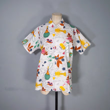 Load image into Gallery viewer, 50s ITALIAN HOLIDAY NOVELTY MAP AND LOCAL FOOD PRINT SHIRT - L