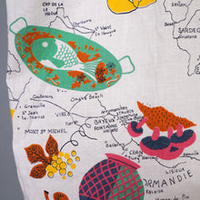 Load image into Gallery viewer, 50s ITALIAN HOLIDAY NOVELTY MAP AND LOCAL FOOD PRINT SHIRT - L