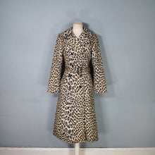 Load image into Gallery viewer, 70s 80s FRENCH LEOPARD ANIMAL PRINT BELTED TRENCH COAT - XS-S