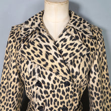 Load image into Gallery viewer, 70s 80s FRENCH LEOPARD ANIMAL PRINT BELTED TRENCH COAT - XS-S