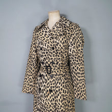 Load image into Gallery viewer, 70s 80s FRENCH LEOPARD ANIMAL PRINT BELTED TRENCH COAT - XS-S