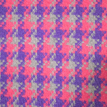 Load image into Gallery viewer, 60s PINK AND PURPLE HOUNDSTOOTH AUTUMN SWING COAT - S-M